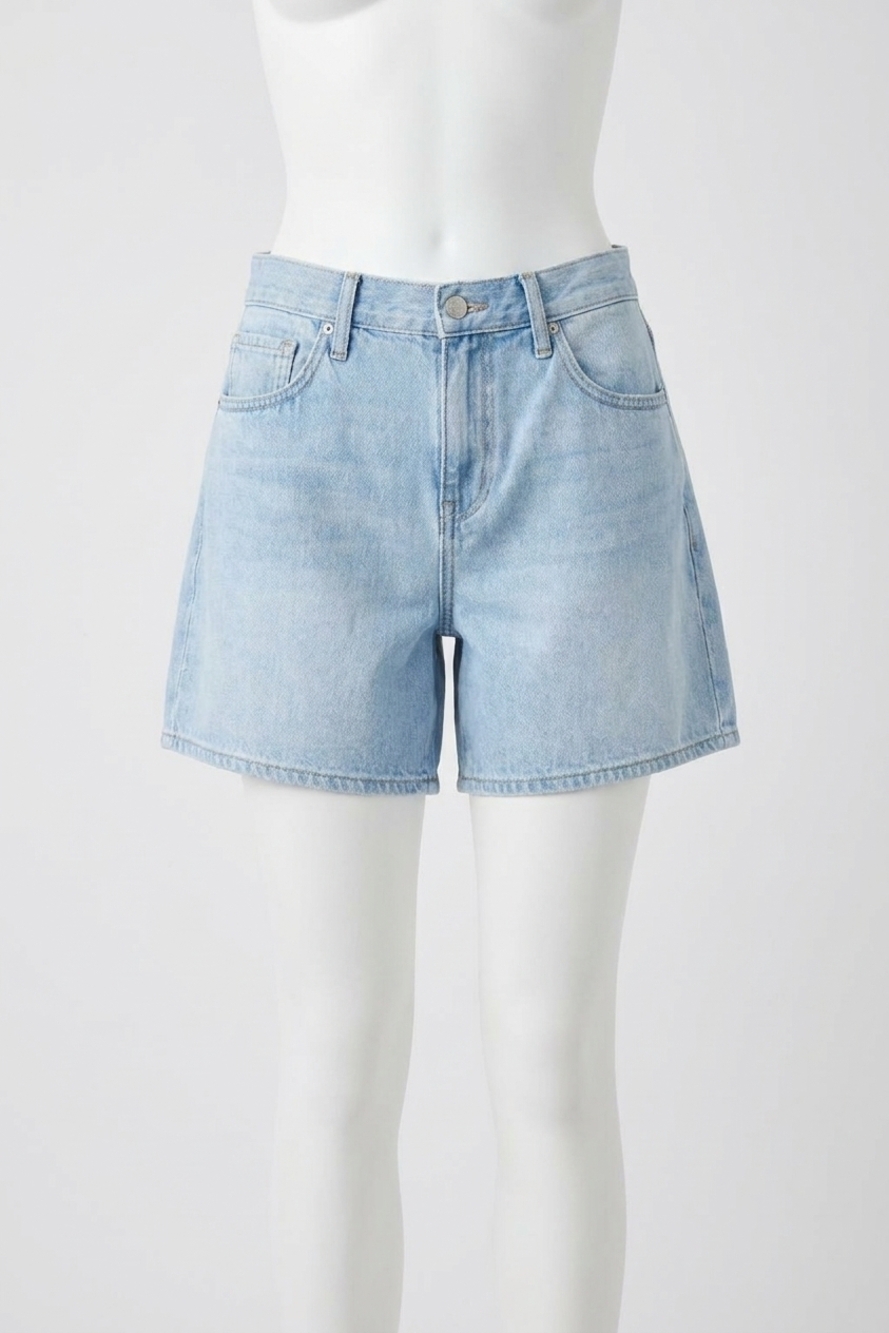 NEW JUST BLACK DENIM lightweight longer length shorts in light denim